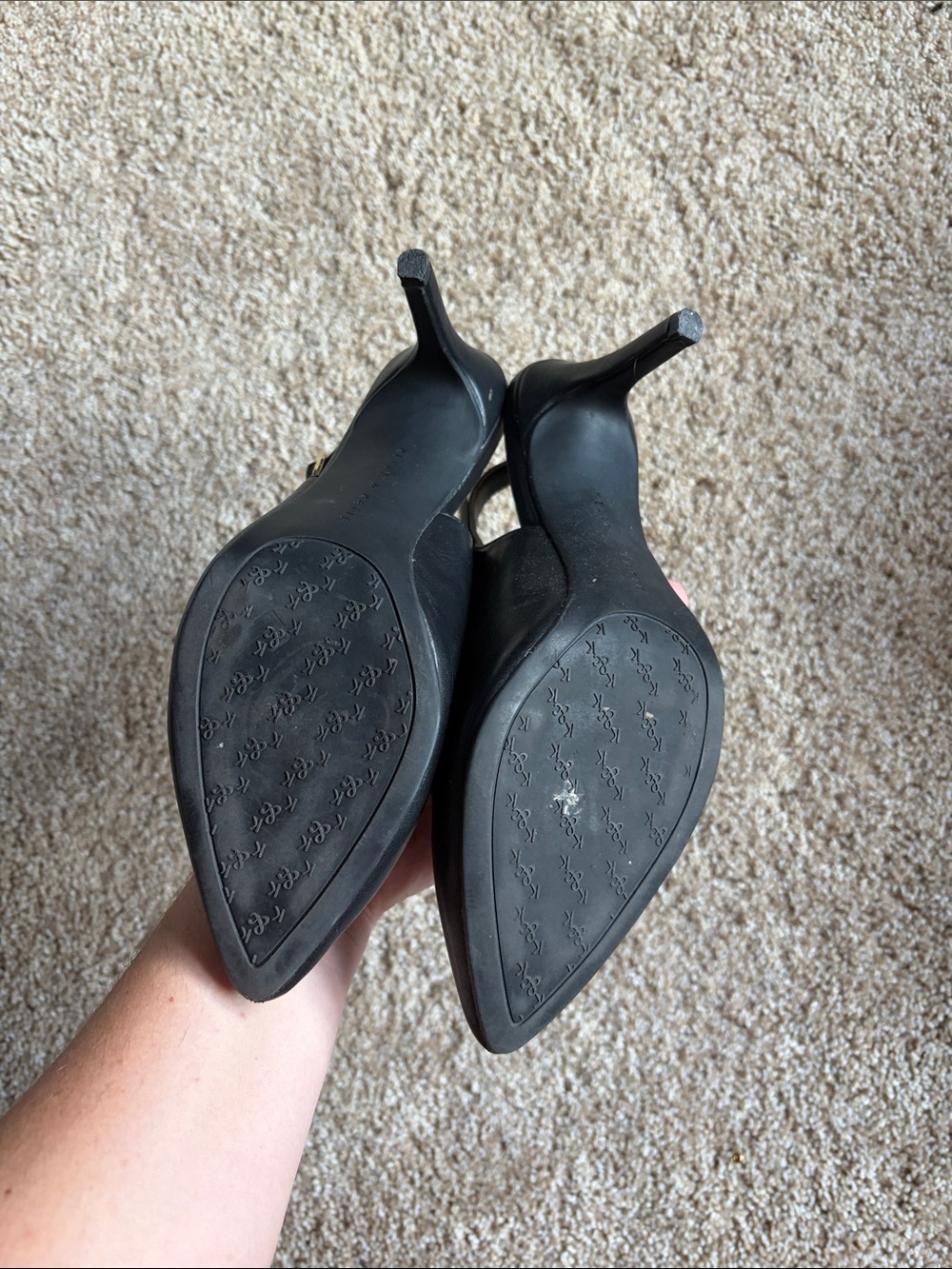 Kelly & Kate Black Pointed-Toe Slingback Heels - Picture 3 of 3